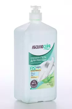 Гель Абсолюсейф Премиум д/посуды БИО- разлагаемый 2в1 зеленый чай суперконцентрат с дозат 1 л