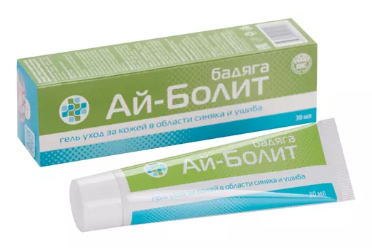 Гель Ай-Болит Бадяга уход за кожей в области синяка и ушиба, 30 мл