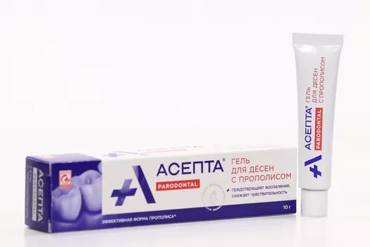 Гель Асепта д/десен с прополисом, 10 г