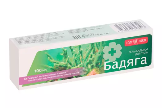 Гель-бальзам Комфорте Бадяга д/тела, 100 мл