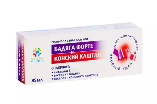 Гель-бальзам Натура Медика бадяга форте/конский каштан, 85 мл
