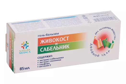 Гель-бальзам Натура Медика Живокост/Сабельник д/суставов, 85 мл