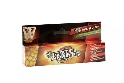 Гель-бальзам Пчела и Муравей (травмы, суставы, мышцы), 44 мл