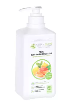 Гель Clean Home Лимонный мармелад д/мытья посуды с дозатором 1 л