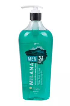 Гель д/душа GRASS Milana Men 3в1 могучий Килиманджаро, 750 мл