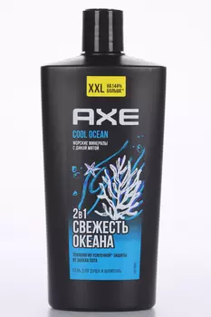 Гель д/душа и шампунь AXE Cool Ocean мужской, 610 мл
