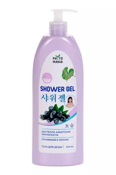 Гель д/душа PHYTOMANIA увлажняющий Центелла+Жимолость с дозатором, 600 мл