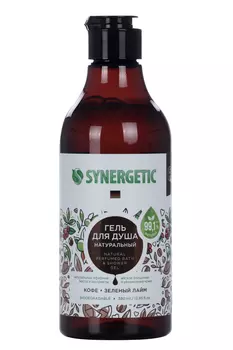 Гель д/душа SYNERGETIC натуральный кофе и зеленый лайм, 380 мл