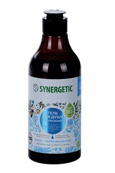 Гель д/душа SYNERGETIC натуральный кокос и масло макадамии, 380 мл
