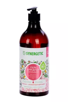 Гель д/душа SYNERGETIC натуральный пачули и ароматный бергамот, 750 мл