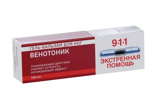 Гель д/ног Mirrolla 911 венотоник при тяжести боли и отеках в ногах 100 мл