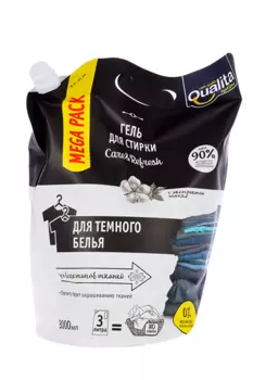 Гель д/стирки Qualita д/темного белья д/всех типов тканей 3 000 мл