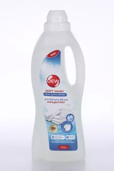 Гель DEW Soft wash д/стирки белого белья 1 л