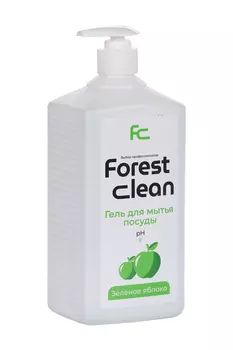Гель Forest clean Зеленое яблоко д/посуды с помпой 1 л