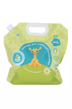Гель-крем LOVULAR GIRAFFE д/стирки детского белья аромат ромашки 3 л