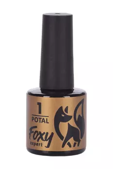 Гель-лак FOXY EXPERT с поталью полупрозначный с золотыми хлопьями №01 8 мл