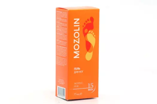 Гель Мозолин экспресс-педикюр для удаления огрубевшей кожи стоп, 75 мл