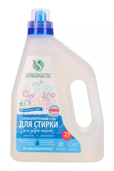 Гель Синергетик д/стирки белья универсал д/всех видов тканей Бескрайний океан 1,5 л