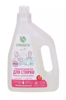 Гель Синергетик д/стирки белого и светлого белья Ultra White 1,5 л
