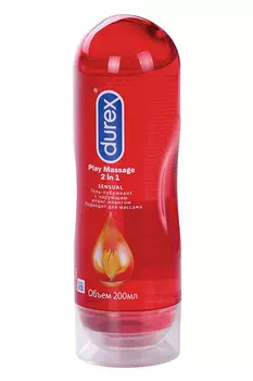 Гель-смазка Дюрекс Плей Массаж 2 в 1 Сенсиал с ароматом илангиланг, 200 мл