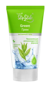 Гель-смазка интим СлипСлайд увлажн антиоксид формула экстр зеленого чая (Green), 150 мл