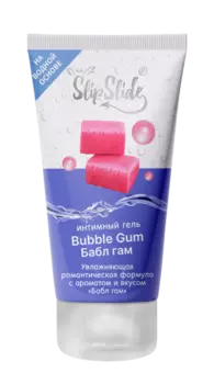 Гель-смазка интим СлипСлайд увлажн романтич формула Бабл гам, 50 мл