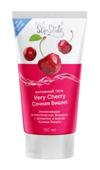 Гель-смазка интим СлипСлайд увлажн романтич формула Сочная вишня, 150 мл