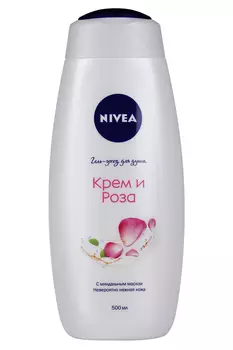 Гель-уход Nivea д/душа Крем и Роза, 500 мл, (80860)