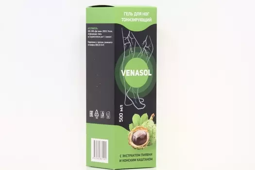Гель Венасол д/ног каштан/экстр пиявки тонизирующий, 500 мл