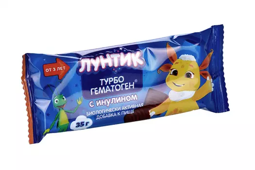 Гематоген детский Турбо с инулином Лунтик, 35 г