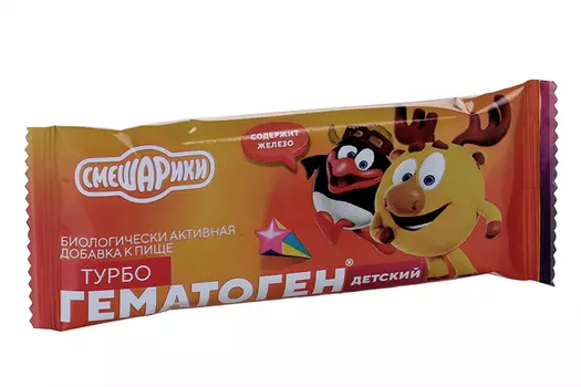 Гематоген детский Турбо Смешарики, 35 г