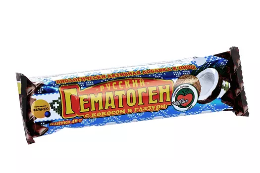 Гематоген Русский с кокосом в шоколаде, 40 г