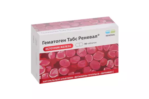 Гематоген Табс Реневал, 90 шт, таблетки покрытые оболочкой