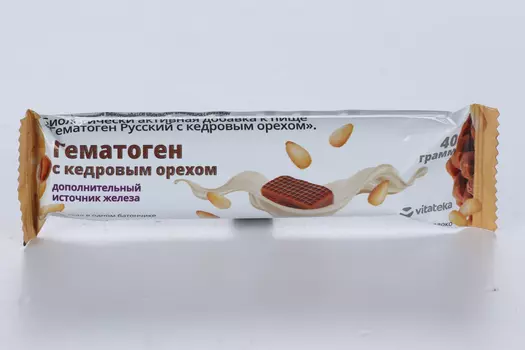Гематоген Витатека русский с кедровым орехом, 40 г