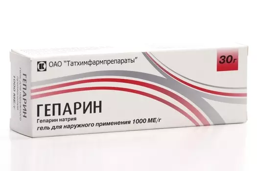 Гепарин 1000 МЕ/г, 30 г, гель для наружного применения