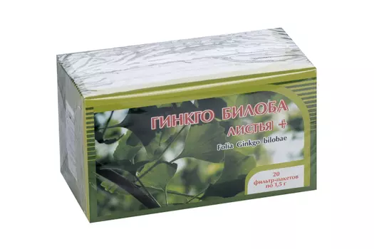 Гинкго Билоба плюс Клевер цветки, 1,5 г, 20 шт, сырье/фильтр-пакеты