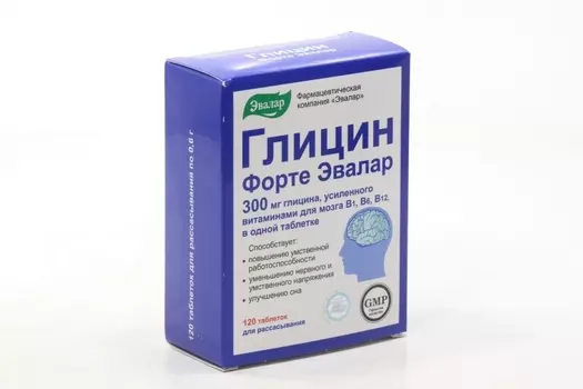 Глицин Форте Эвалар, 300 мг, 120 шт, таблетки подъязычные