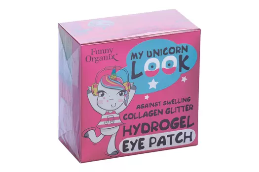 Глиттер-патчи Funny Organix Коллагеновые гидрогелевые д/кожи вокруг глаз 90 г