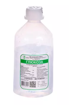 Глюкоза 5%, 400 мл, раствор для инфузий