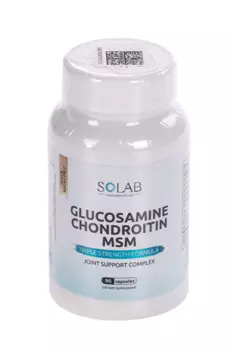 Глюкозамин+Хондроитин+MSM Solab, 90 шт, капсулы (БАД)