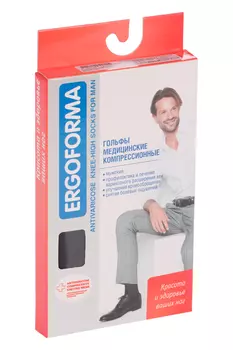 Гольфы ERGOFORMA компр 1 кл антиварикоз мужские 18-21 мм рт ст р 4, (312)