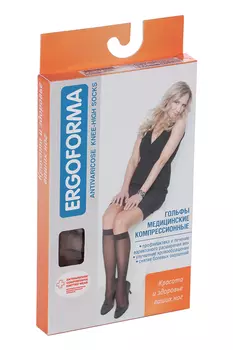 Гольфы ERGOFORMA компр 1класс антиварикозные женские р 4, телесный