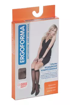 Гольфы ERGOFORMA компр 1класс антиварикозные женские р 3, телесный