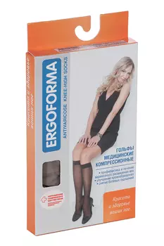 Гольфы ERGOFORMA компр 1класс антиварикозные женские р 5, телесные