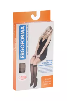 Гольфы ERGOFORMA компр антиварикоз жен р 2, бежевый