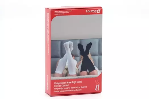 Гольфы Лаума Медикал Cotton Comfort 1 класс компресс р 36-38, белые