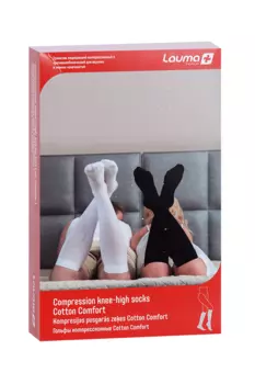 Гольфы Лаума Медикал Cotton Comfort мед компресс хлопок 1 класс р 36-38, пара черн