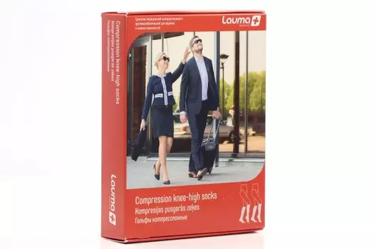 Гольфы Лаума Медикал мед компресс б/мыска 2 класс р 2D, пара черн