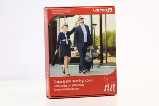 Гольфы Лаума Медикал мед компресс б/мыска 2 класс р 3D, пара черн