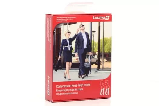 Гольфы Лаума Медикал мед компресс с мыском 2 класс р 3D, пара черные